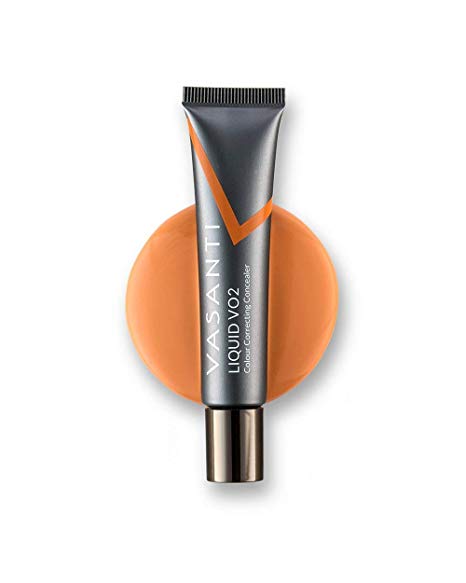 Liquid VO2 Undereye Color Corrector and Concealer by VASANTI - Medium to Deep Skin Tones - Paraben Free, Gluten Free - Look Younger with this Dark Circle Concealer