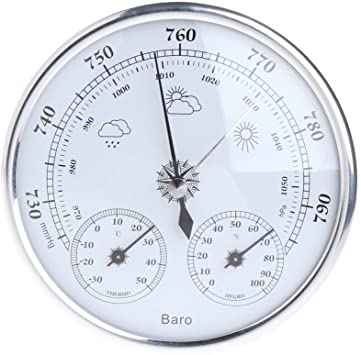 YUNAWU Household Weather Station Barometer Thermometer Hygrometer