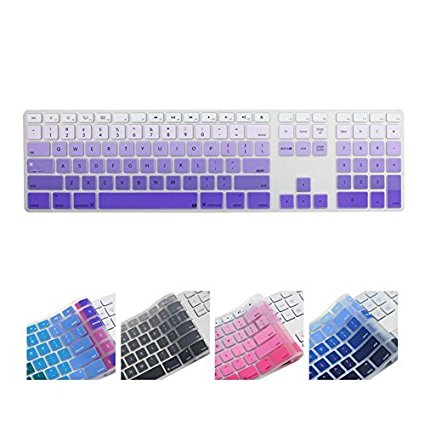 All-inside Ombre Purple Keyboard Cover for iMac Wired USB Keyboard