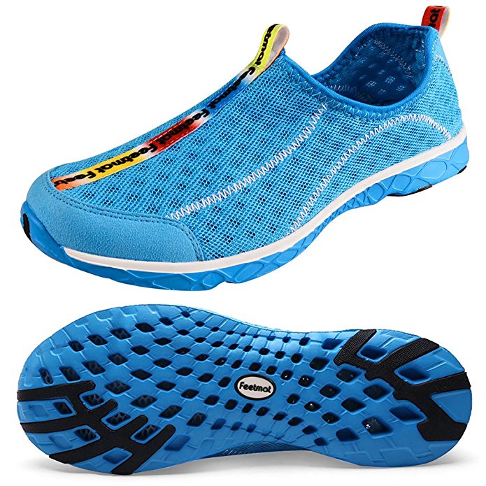 Feetmat Women's Mesh Slip On Water Shoes Quick Drying Aqua Water Shoes Breathable