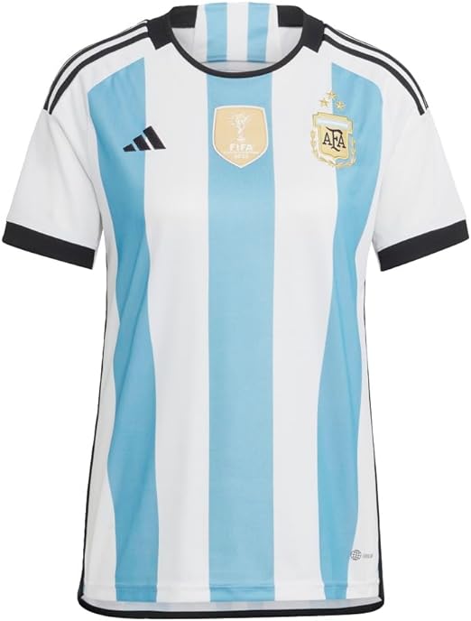 adidas Women's Soccer Argentina 2022 3-Star Winners Home Jersey