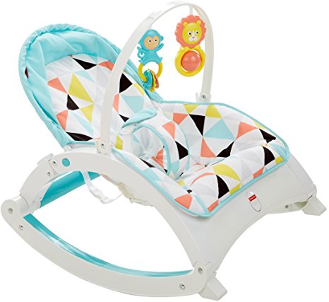 Fisher-Price Newborn-to-Toddler Portable Rocker, Geo Multicolor