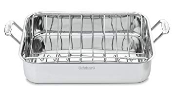 CUISINART 7117-16UR Chef's Classic Stainless 16-Inch Rectangular Roaster with Rack