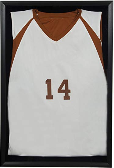 Snap Sports, 20 inches x 30 inches, Black Jersey Wall Display Case Shadow Box