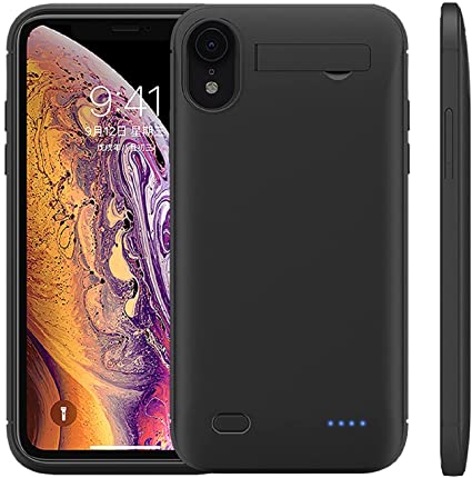 Battery Case for iPhone X/XS/10, [6200mah] Portable Protective Charging Case Extended Rechargeable Battery Pack Charger Case Compatible with iPhone X、 iPhone Xs、iPhone 10-5.8 inch Black