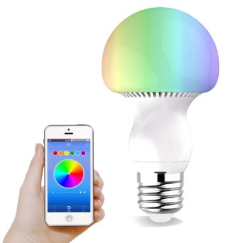 The Street 5 Watt Bluetooth Smart LED Light Bulbs(E27),Multicolored led lights-Smartphone Controlled Dimmable Multicolored Color Changing Lights - Works with iPhone, iPad, Android Phone and Tablet