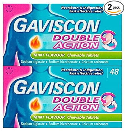 Gaviscon Double Action Mint Chewable 96 Tablets (48x2)