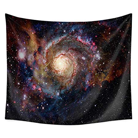 QuanCheng Space Star Tapestry,Outer Universe Galaxy Planet Milky Way Tapestries Wall Hanging for Bedroom Living Room Dorm.Multi 59x51Inch