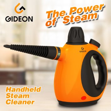 Gideon™ Handheld Pressurized Steam Cleaner and Sanitizer / Powerful Multi-purpose Steamer, Removes Stains, Grease, Mold, etc. and Disinfects / Removes Wrinkles from Garments