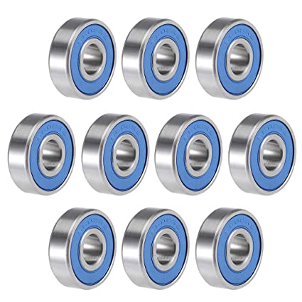 uxcell S608-2RS Deep Groove Ball Bearings 8mm x 22mm x 7mm Double Sealed 440C Stainless Steel 10pcs