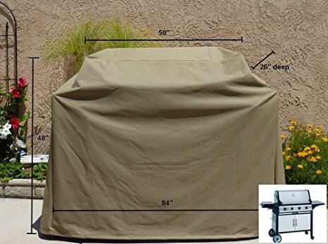 Premium Tight Weave Heavy Gauge BBQ Grill Cover up to 84" Long