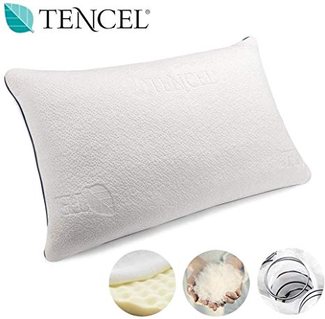 Vesgantti Orthopedic Pillow for Neck & Shoulder Pain, Neck Support Pillow with Pocket Springs and Cooling Fabric for Sleeping - Pain Relief