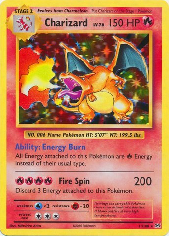 Pokemon - Charizard (11/108) - XY Evolutions - Holo