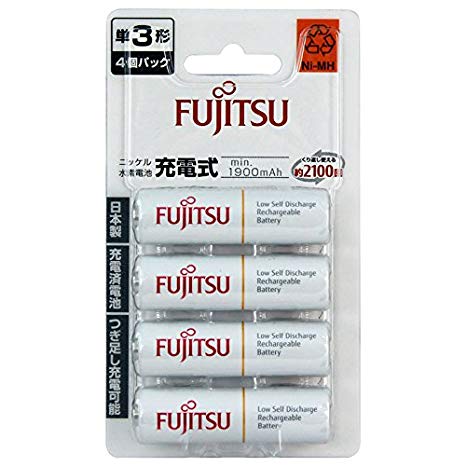 Fujitsu nickel-metal hydride rechargeable battery (blister pack) AA 1.2V 4-pack HR-3UTC (4B)