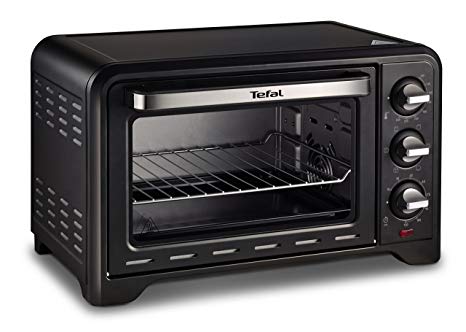 Tefal OF445840 Optimo Mini Oven, 19 L Capacity, With Rotisserie, Stainless Steel, Black