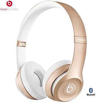 Beats By Dre Solo2 Wireless On-Ear Headphone, MHNM2ZM/A - (Certified Refurbished) (Gold)