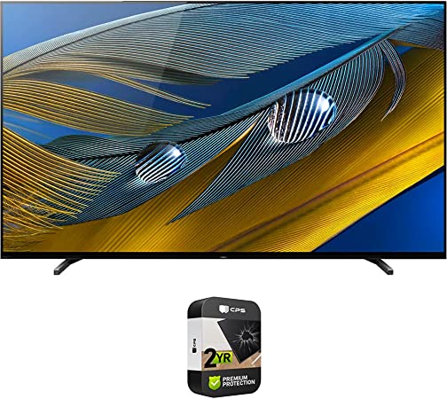 Sony XR77A80J 77-inch A80J 4K OLED Smart TV (2021 Model) Bundle with Premium 2 Year Extended Protection Plan