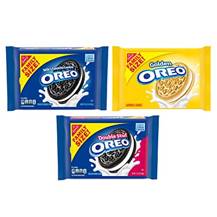 OREO Original, Double Stuf & Golden Cookies Variety Pack, Family Size, 3 Packs