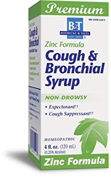 Boericke and Tafel Cough and Bronchitis Syrup with Zinc, 4 Fluid Ounce