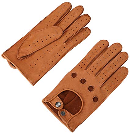 Mens Smart Soft And Thin Excellent Quality Italian Deerskin or Lambskin Touch Screen Leather Driving Gloves For Men