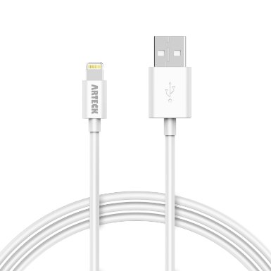 iPhone Charger, Arteck Lightning to USB Cable 3.3ft/1M Sync and Charger Cord for iPhone SE 6s/6s Plus/6/6 Plus/5/5s/5c/iPad Pro/Mini 4,3,2,1,Retina/Air 2,1 (White)
