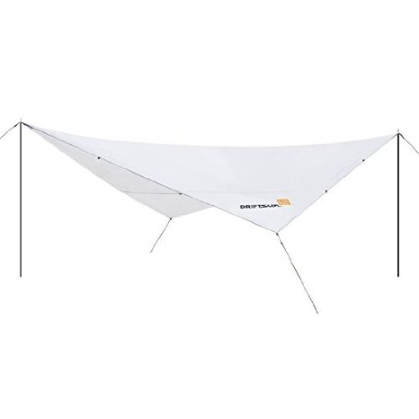 Driftsun Water Resistant Lightweight Easy Set Up Tarp Camping Shelter With 6ft Adjustable Poles and Carry Bag (Grey)