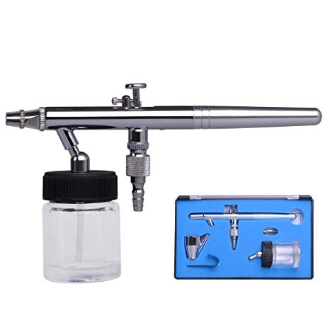 AW 0.35mm Dual Action Siphon Feed Airbrush Kit Spray Gun Tattoo Paint Hobby Makeup Art