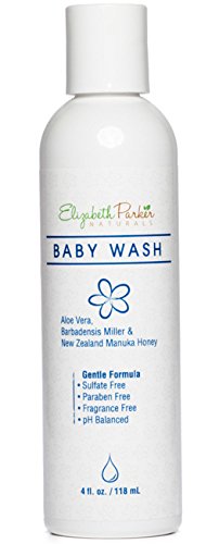 Natural Baby Wash for Sensitive Skin, Eczema and Dryness - Sulfate/Paraben Free/Hypoallergenic - 4oz