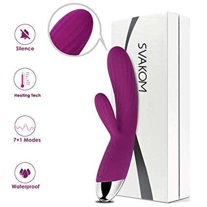 SVAKOM Angel Vibartors New Adult Sex Toys G-Spot Heating Function Vibes and Clitoris Wand Massager for Woman Masturbator for Couple Sexual Wellness (Violet)