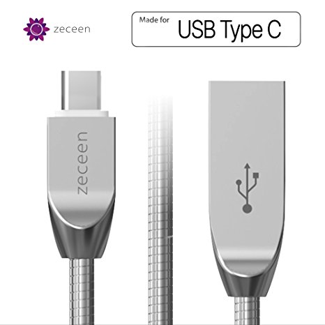 ZECEEN Metal USB Type C Cable – Fast Charging & Data Transfer Cable (3.3 ft Long) – Almost Unbreakable – Bending & Weather Resistant – Compatible with any Type-C Supported Devices