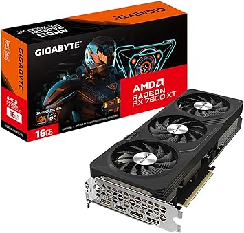 GIGABYTE Radeon RX 7600 XT Gaming OC 16G Graphics Card, 3X WINDFORCE Fans 16GB 128-bit GDDR6, GV-R76XTGAMING OC-16GD Video Card