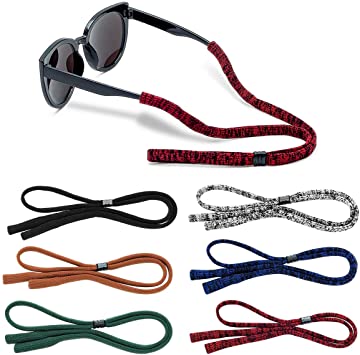 Original (elastic nylon/spandex) Standard End Glasses Straps, Sports Adjustable Eyewear Retainer for Men Women