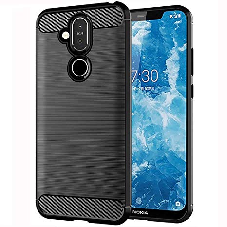 REALIKE® Nokia 8.1 Case, Ultimate Protection from Drops, Durable, Anti Scratch, Carbon Fiber Back Cover for Nokia 8.1