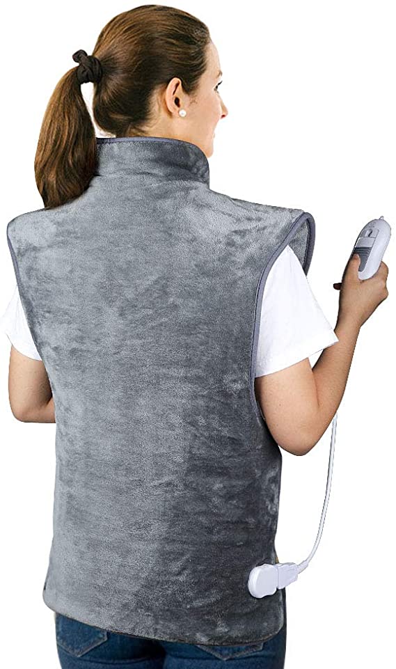 HailiCare Electric Heating Pad, Neck Shoulder and Back Heating Wrap, Electric Back Warmer, Back Pain, Stress Relief Heating Pad with 3 Temperature Settings