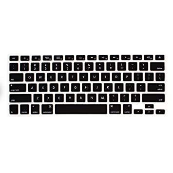 YYubao Super Stretchy Silicone Keyboard Cover Skin Protector for MacBook Pro 13" 15" 17" (with or without Retina Display) MacBook Air 13" and iMac (Fits US Keyboard Layout only) - Black