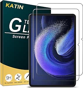 KATIN [2-Pack] Screen Protector for Xiaomi Pad 6 / Xiaomi Pad 6 Pro 11-Inch Tempered Glass, 9H Hardness, Bubble Free, Easy to Install