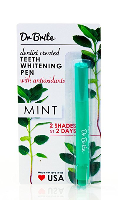 Dr. Brite Teeth Whitening Pen with Antioxidants, Mint, 0.067 Fluid Ounce