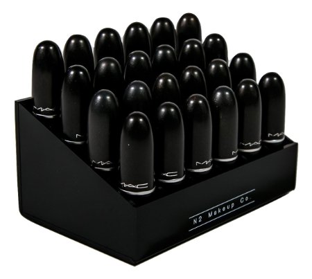 Makeup Organizer Acrylic Lipstick Holder | 24 Slot Storage Case Box Solution | By N2 Makeup Co