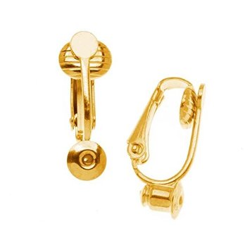 BeadSmith FEA-2584 2 Piece Turn Posts Into Clip-Ons Gold Plated Earring Converters