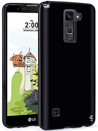 LG Stylo 2 Plus Case, LK Ultra [Slim Thin] Scratch Resistant TPU Gel Rubber Soft Skin Silicone Protective Case Cover for LG Stylo 2 Plus (Black)