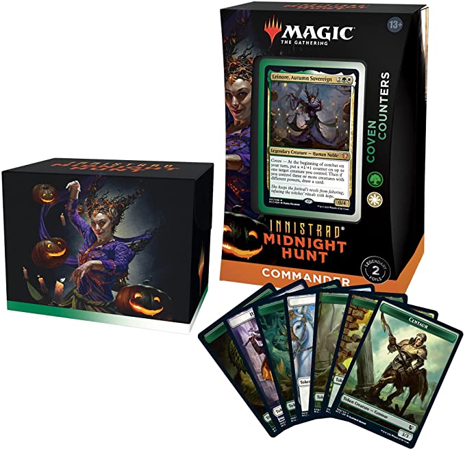 Magic: The Gathering Innistrad: Midnight Hunt Commander Deck – Coven Counters (Green-White)