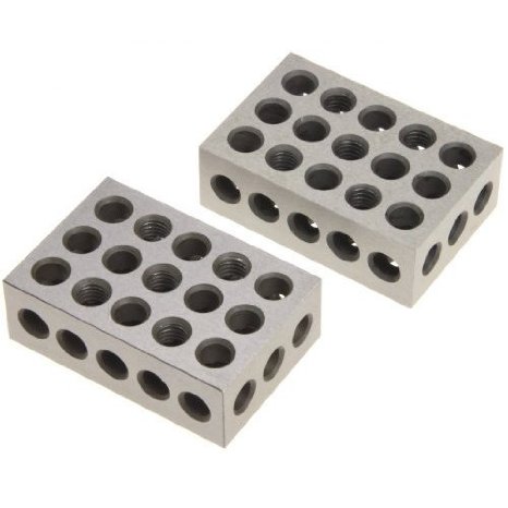 Anytime Tools 1-2-3 Blocks Matched Pair Hardened Steel 23 Holes 1quotx2quotx3quot 123 Set Precision Machinist Milling