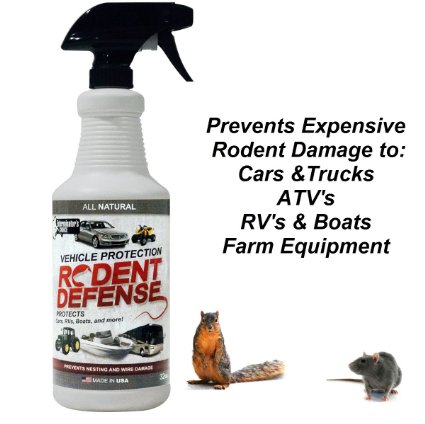 Vehicle Protection by Exterminators Choice-Mice & Rodent Repellent Vehicle Wiring|Protects Engine Wiring|Prevents Nesting/Chewing-All Natural-for Rats,Squirrels, Mice