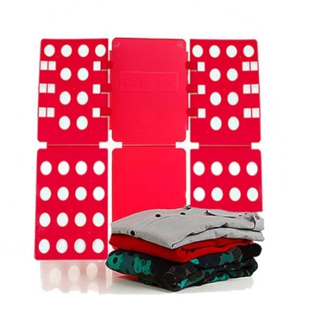 Clothes Folder - Premium 4th Generation Adult Shirt Folder Board Organizer Adjustable Clothes Shirt Folder (Red)