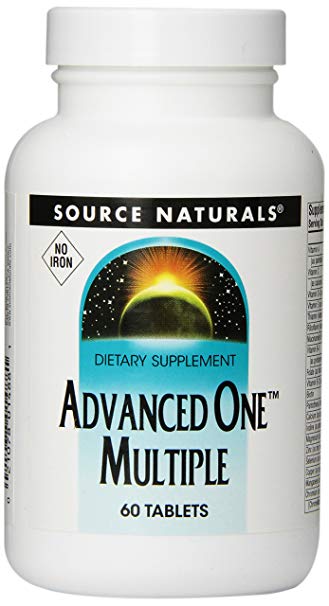 SOURCE NATURALS Advanced One Multiple, No Iron Tablet, 60 Count