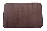 Townhouse Rugs Luxurious 17-Inch by 24-Inch Memory Foam Bath Rug Brown