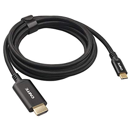 USB-C to HDMI Cable, 6.6ft Male to Male Cord Transmission Audio, Video, Data Sync, 4K 60Hz for New MacBook Pro, Google Chromebook Pixel, Nexus 5X 6P, Lenovo 720, Nintendo Switch, Dell XPS 13 15