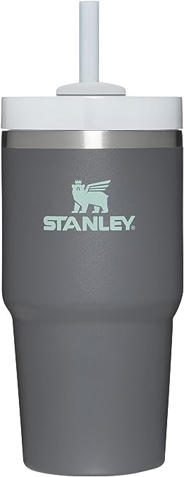 Stanley Quencher H2.0 FlowState Stainless Steel Vacuum Insulated Tumbler with Lid and Straw for Water, Iced Tea or Coffee, Smoothie and More, Charcoal, 20 oz