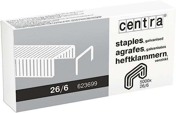 Centra 26/6 mm Galvanised Staples - Pack of 5,000