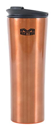 Mighty Mug Biggie Stainless Steel Tumbler, The Travel Mug That WonÕt Fall, with Double Wall Vacuum Insulation To Keep Your Drink Hot or Cold, Copper, 18 oz